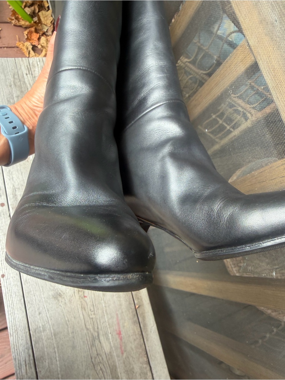 HERMES Black Pull On Knee-High Boots - Classic Women’s Boot US 8 - Picture 7 of 16